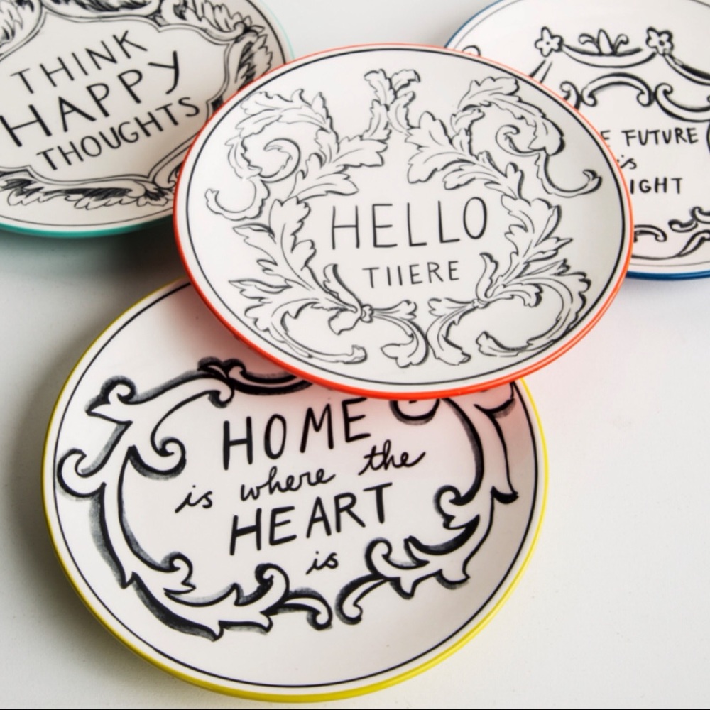 Molly Hatch Good Thoughts Dessert Plate - Picture 4 of 8